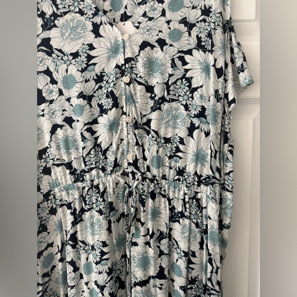 Time and Tru Blue Floral Dress 💙 Size 22/XXXL 🩵 NEW WITH TAGS - Picture 3 of 13